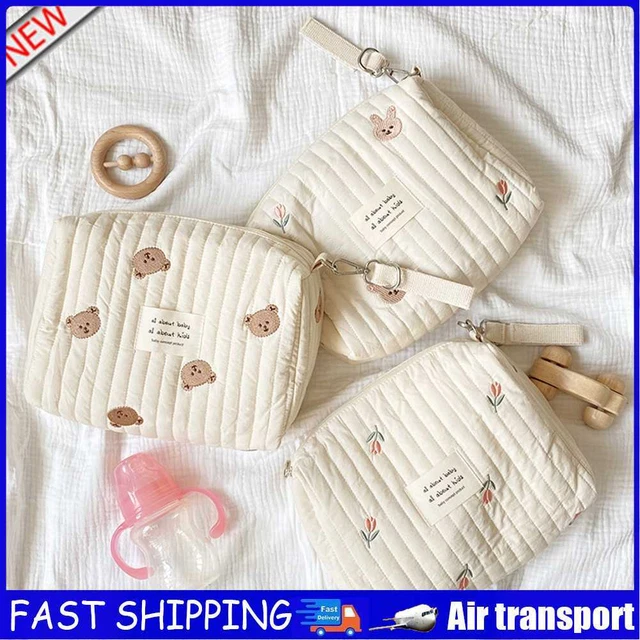 Quilted Diaper Bag Cute Newborn Bag Portable Soft Cartoon Shape for Infant Party