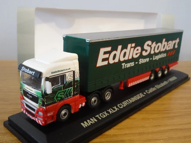 OXFORD DIECAST EDDIE Stobart Man Tgx Xlx Curtainside Truck Model 