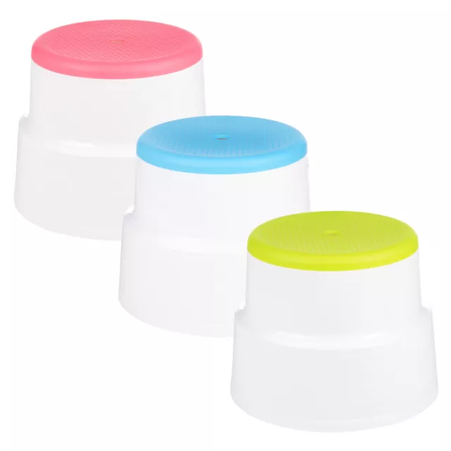 Round Multi Purpose Sturdy Plastic Step Up Stool Home Kitchen Stacking Footstool