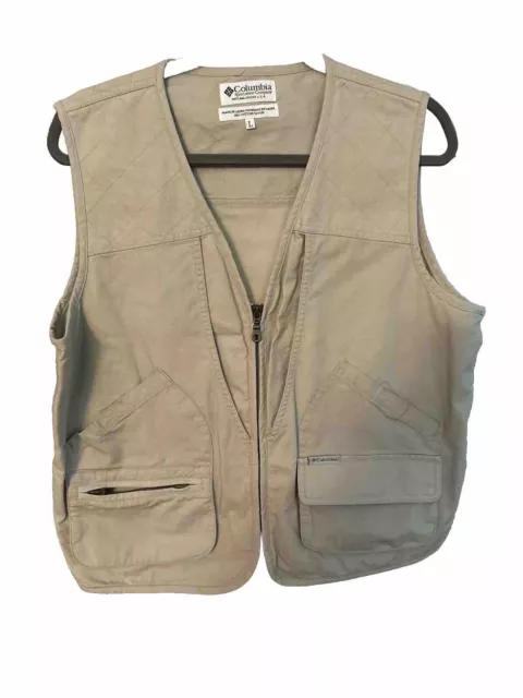 Vintage Columbia Hunting Vest Size L Beige Men’s Large Sportswear Active Wear