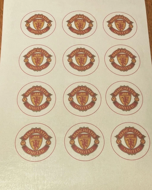 MANCHESTER UNITED Unofficial cupcake toppers wafer paper £2.75
