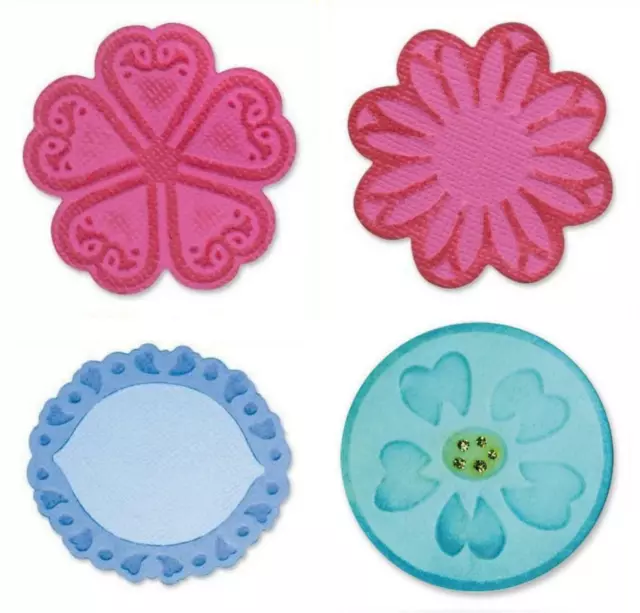 1 Stanzschablone ORNAMENTE BLUMEN Stanzen Embosslits Small SIZZIX