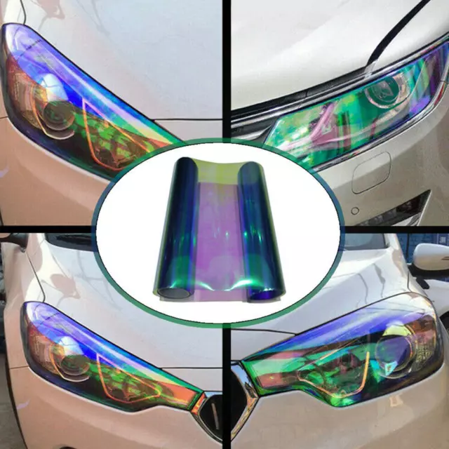 Car Tint Chameleon Headlight Taillight Vinyl Smoke Film Sheet Sticker Cover