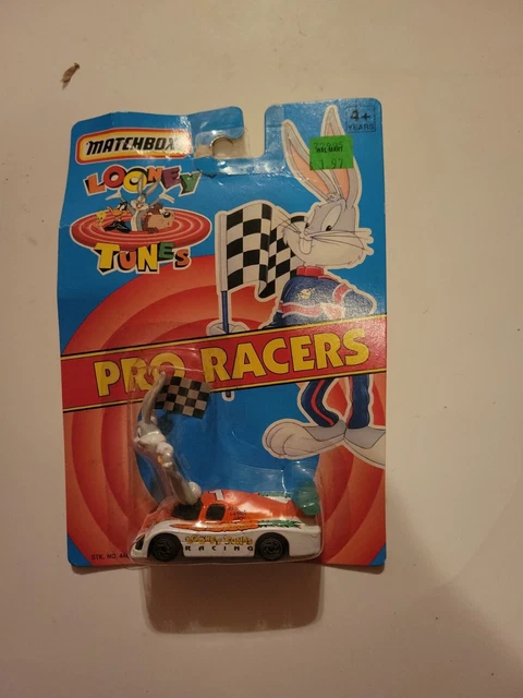 Matchbook Racers Characters BUGS BUNNY #7 Matchbox Looney Tunes Pro Racers 1993 Neuf dans son ...
