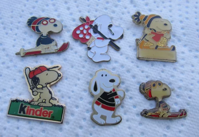 Lot De 6 Pin's Disney Snoopy