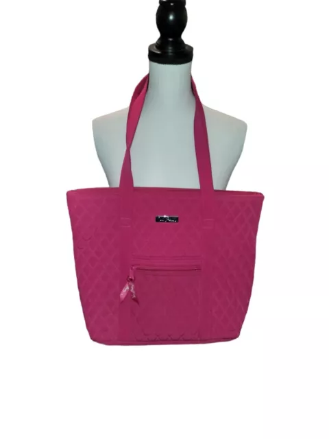 Vera Bradley Large Pink Quilted Tote Bag