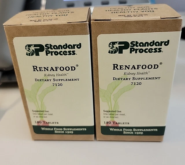 LOT OF 2 Standard Process Renafood Kidney Supplement 360 Tabs EXP 02/25
