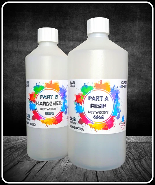 Epoxy Resin Glass Crystal Clear Casting Art Craft Table Floor Fast Cure 2A:1B