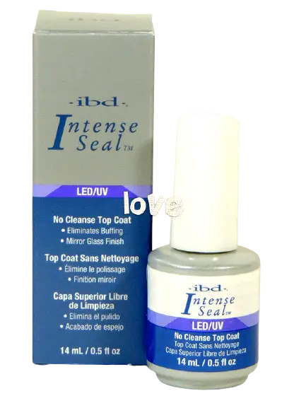 IBD INTENSE SEAL LED/UV Gel Shine Top Coat Acrylics14ml/0.5fl.oz No Cleanse Top