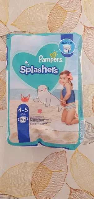 Pampers Couches-Culottes de Bain Jetables Splashers Taille 4-5 (9-15kgs)...