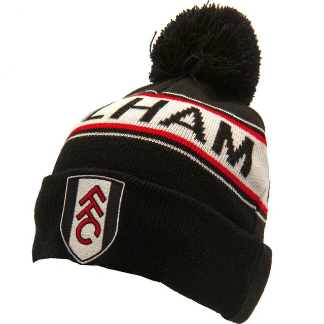 Fulham Hut Beanie Skiwackel farbiges Abzeichen Einheitsgröße Fußballverein FC Herren Teenager