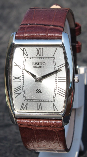 OROLOGIO DA POLSO Seiko Slim Quarzo Quadrante Romano Con Nuova Batteria - Foto 7