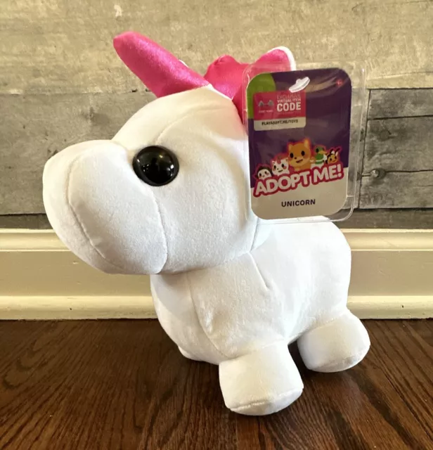 ADOPT ME! PETS Unicorn Stuffed Plush Animal Playadopt.me w Virtual Code ...