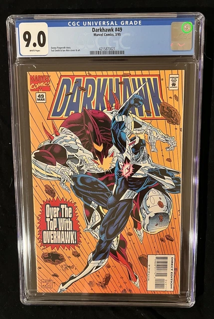 DARKHAWK~ #49 HTF KEY 1st Overhawk 1995 Limited Print 🔥WP🔥CGC 9.0