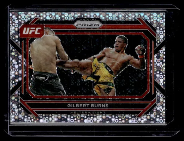 2023 Panini Prizm UFC Gilbert Burns Silver Disco #42