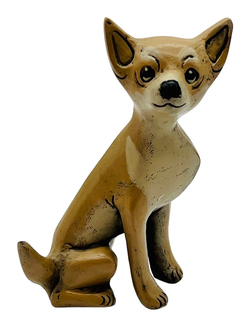 Lynda Pleet Fawn Chihuahua Dog Sculpture Figurine 5 inch Harmony Ball