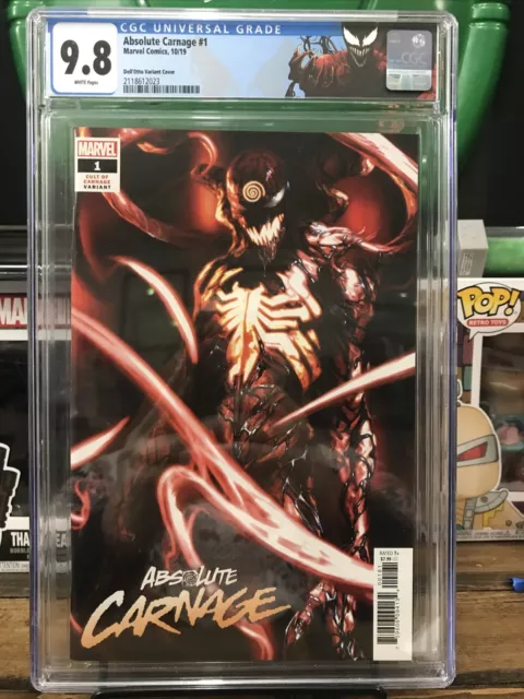 Absolute Carnage 1 cgc 9.8 1:25 Del Otto Variant Carnage Label