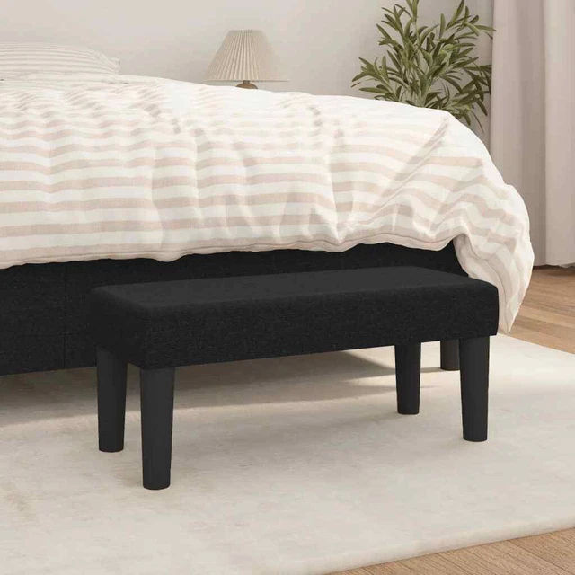 Vidaxl Panca Nera 70x30x30 cm in Tessuto