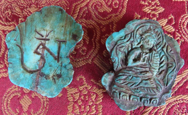 Antique Master Qality Handmade Turquoise Tibetan Teaching Buddha Rupa, Nepal