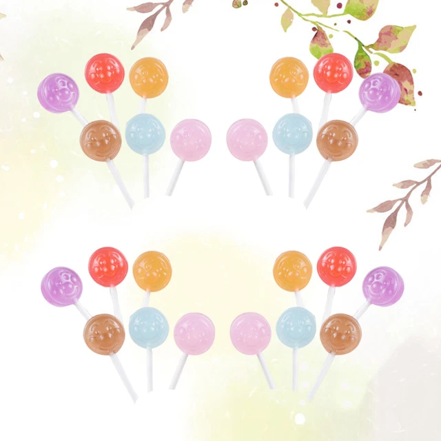 60 Pcs Lollipop Decor Resin Bead Scrapbooking Flatback Buttons Phone Case