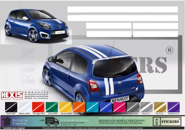 Renault Twingo Bandes Gordini  -vinyle décals stickers autocollant graphic