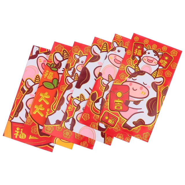 60 sobres primavera buey 2021 año buey bolsas rojas para el chinesisc