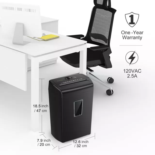 Bonsaii 10-Sheet Cross Cut Paper Shredder with 5.5-Gallon Wastebasket C209-D