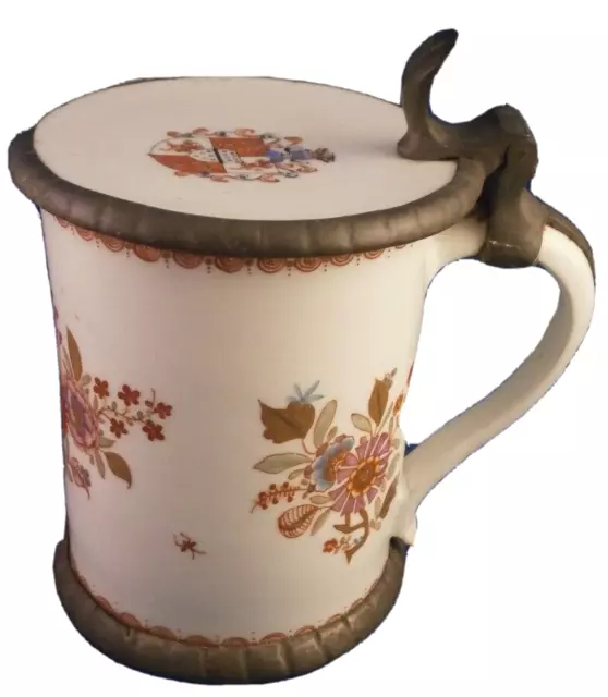 Antique 18thC Du Paquier Vienna Chope Tasse Porcelaine Porzellan Humpen