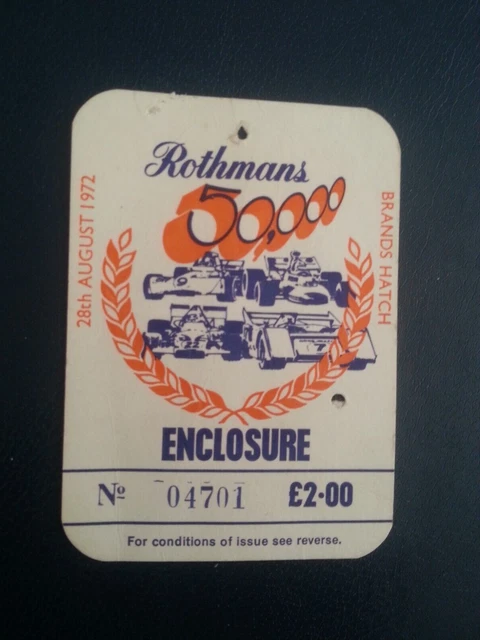 1972 ROTHMANS 50.000 PASS Brands Tratteggio (F1/Formula 1)