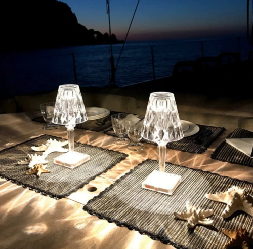 Lampada da tavolo led ricaricabile Touch per ristoranti bar hotel HA-1638