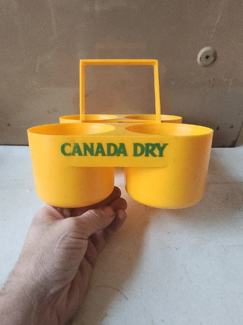 Vintage CANADA DRY Plastic CUP / BOTTLE Holder CADDY
