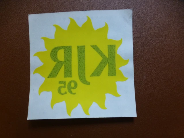 1970'S  Vintage Seattle Radio Station  ( Kjr Sun Sticker) Decal