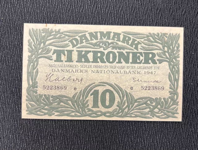 Denmark Danmark 1947 10Kroner Uncirculated