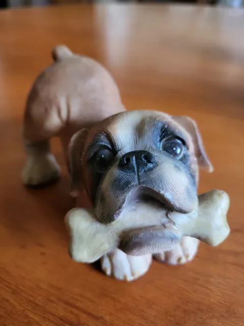Hundefigur Bulldogge, Bully - Dekofigur Hund - ca. 10 cm - sehr guter Zustand