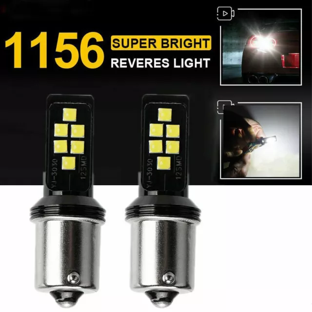 OKEEN 2pcs White 1156 3030 12 SMD RV Camper Trailer LED Interior Light Bulbs 12V