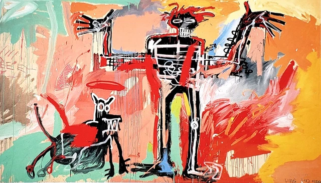 Jean-Michel Basquiat Niño Y Perro En Johnnypump (1982) Contemporáneo Estampa