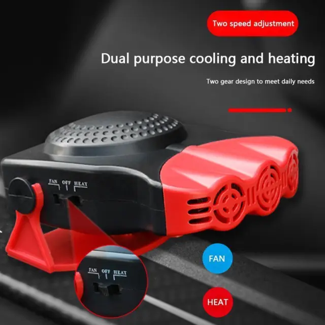 12V 150W Car Vehicle Electric Heater Automobile Defroster Demister (Red)