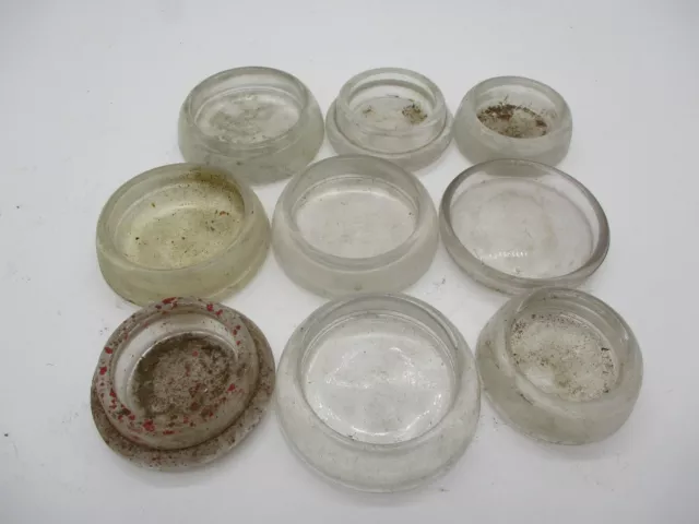 Vintage Clear Glass Furniture Coasters
