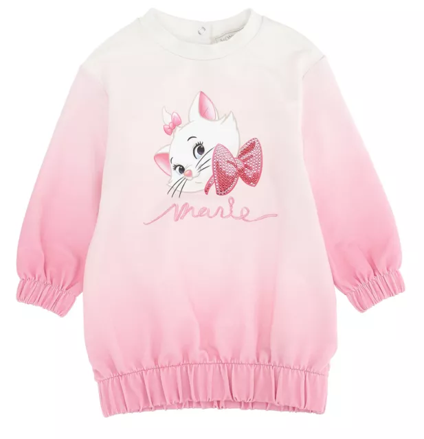 MONNALISA Abito felpa rosa neonata bambina Aristogatti Minou 18 24 36 mesi