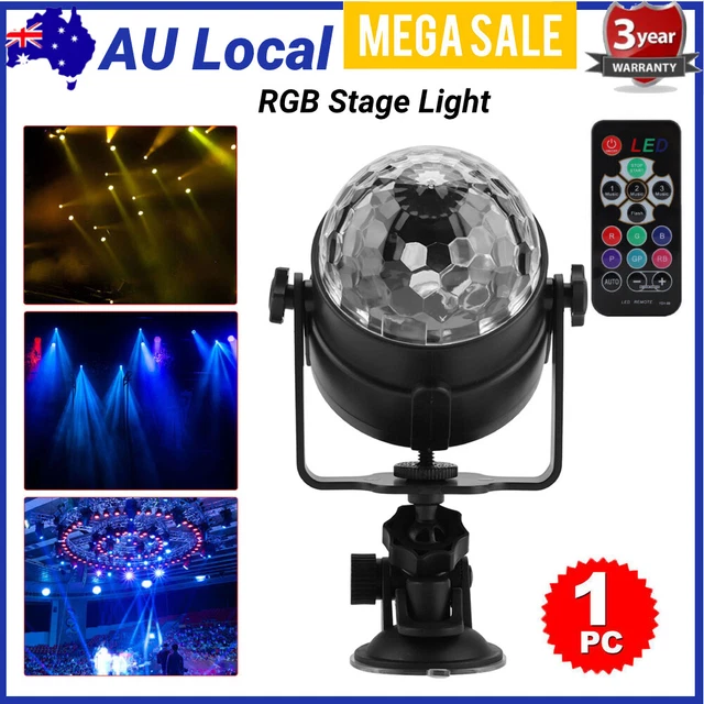 1pcs LED Remote Disco Home Party Crystal Magic Ball Stage Effect Light Lamp AU