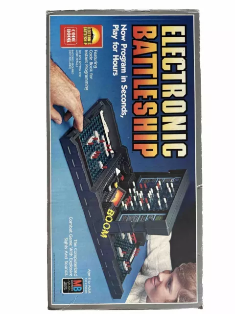 VINTAGE 1982 MILTON BRADLEY ELECTRONIC BATTLESHIP GAME w/CODE BOOK - Not Tested