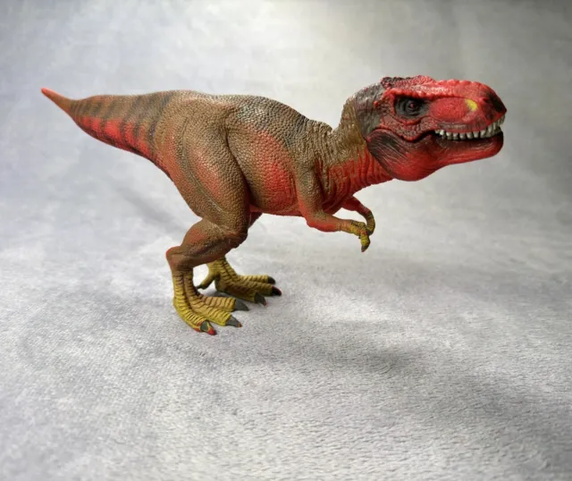 Schleich TYRANNOSAURUS REX Dinosaur Figure Red Realistic 11" D-73527