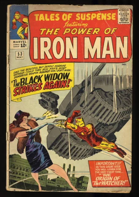 Tales Of Suspense #53 GD+ 2.5 2nd Appearance of Black Widow! Marvel 1964