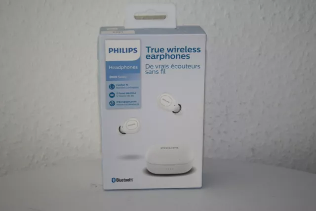 Philips TAT2205WT Cuffie Wireless Bluetooth In Ear Bianco Nuove Fattura IVA