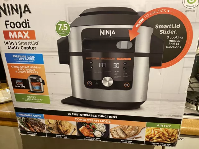 Ninja Foodi MAX 14-in-1 SmartLid Multi-Cooker & Air Fryer 7.5L OL650UK