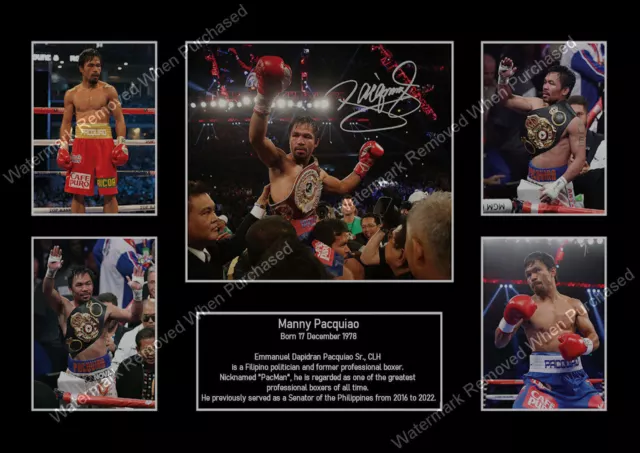 Manny Pacquiao Signed Boxing Limited Edition  Autograph Print Memorabilia