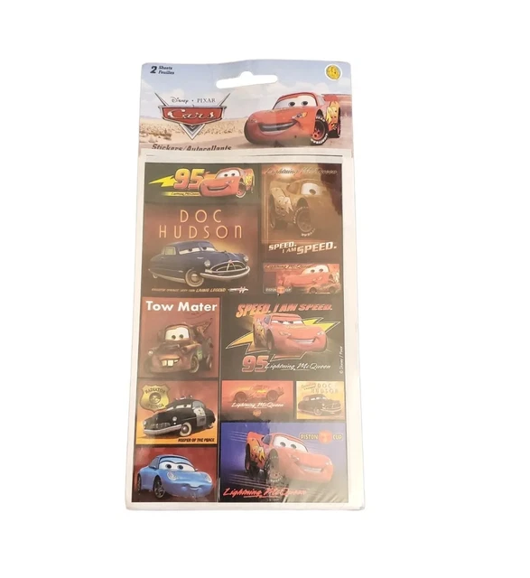 De Colección Sandylion Disney Pixar Cars 2 Hojas de Pegatinas Retiradas Raras Difícil de Difícil Nuevo Sellado Nuevo en Paquete