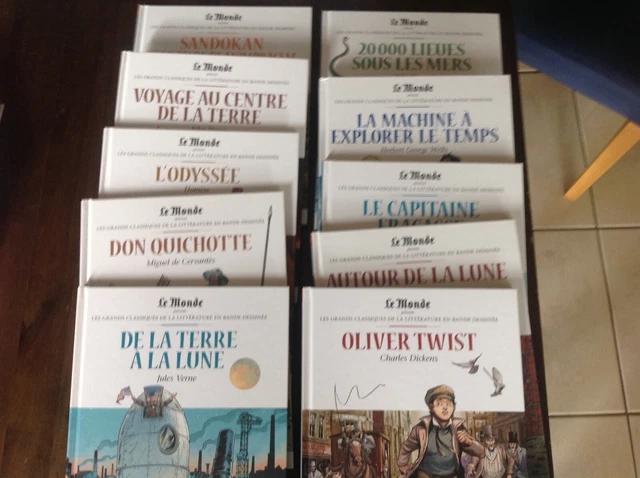 LES GRANDS CLASSIQUES de la littérature en bande dessinée bd lot de 10
