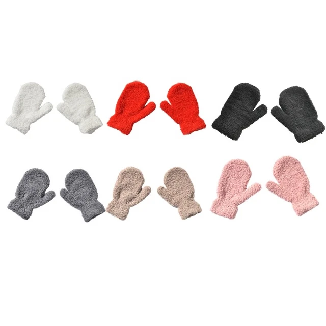 Guanti All'uncinetto Elasticizzati Guanti Lavorati a Maglia Colore Solido Mitten Guanti Dito Pieno
