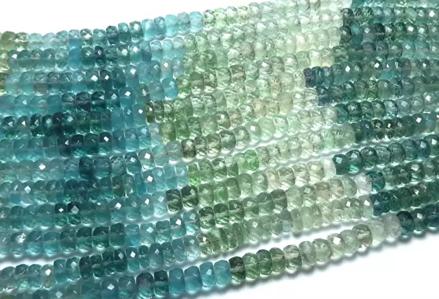 13" Strand FLUORITE 6mm Faceted Rondelle Beads NATURAL /L1